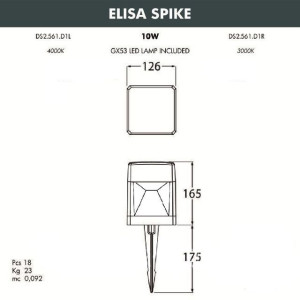 Грунтовый светильник Elisa DS2.561.000.AXD1L