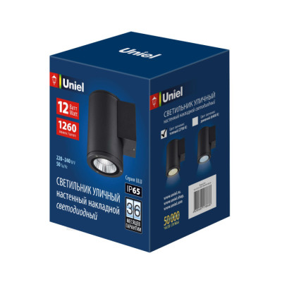 Архитектурная подсветка  ULU-S21С-12W/2700K IP65 BLACK