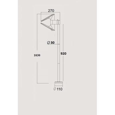Грунтовый светильник SOLAR P9011-1030 S