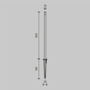 Грунтовый светильник Spear O441FL-L1GF3K